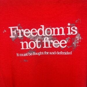 Men’s Graphic Tee "Freedom is Not Free" in Red